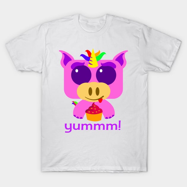 Unicorn YUM! T-Shirt by skrbly